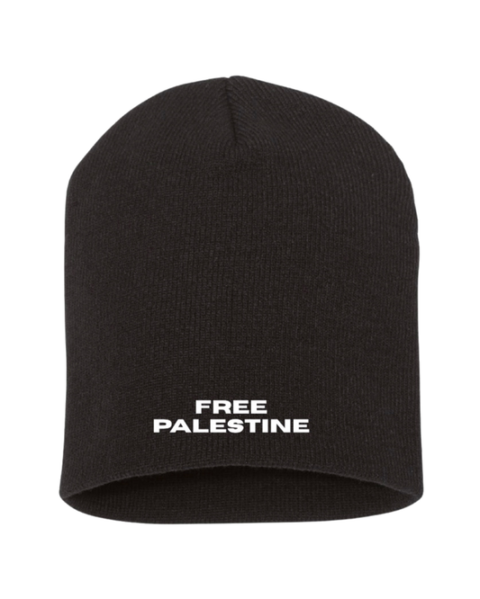 Free Palestine  Black Beanie