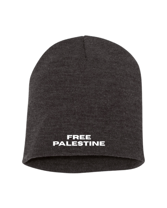 Gray Free Palestine Beanie